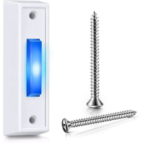 Replacement Blue LED Light Wired Doorbell Ringer Push Buttons for home security