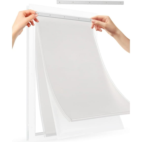 Replacement Bracket for PetSafe Dog Door Replacement Flaps - Aluminium Alloy Dog Door Flap Bracket - Easy Installation with Screws (L)