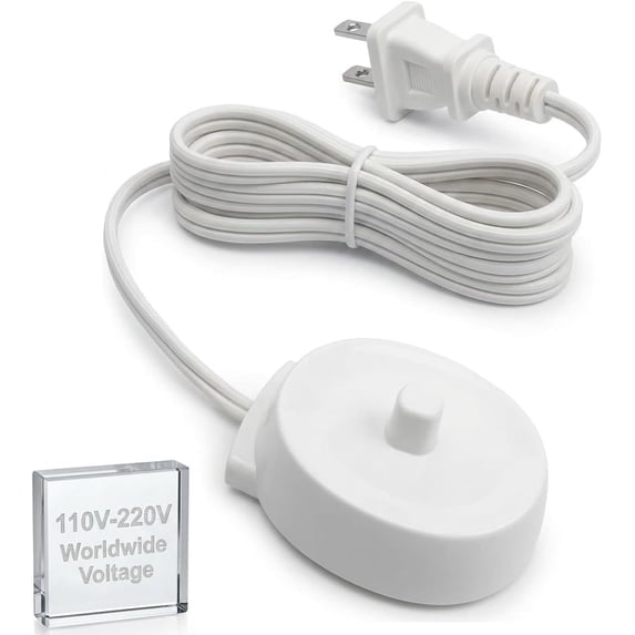 Replacement Charger for Braun Oral B Electric Toothbrush Power Cord Supply Inductive Charging Base Model 3757 3756 Portable 110-220V Travel Charger