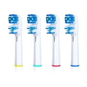 Replacement Brush Heads Compatible with Oral B- Double Clean Design, Double Clean Brush Heads, Compatible with Braun Oral-B Dual Clean Electric Toothbrush - Pack of 4