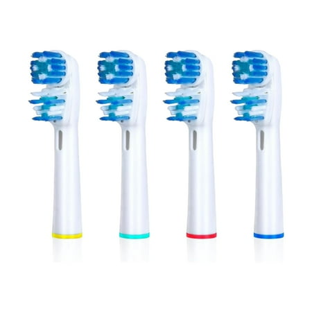 Replacement Brush Heads Compatible with Oral B- Double Clean Design, Double Clean Brush Heads, Compatible with Braun Oral-B Dual Clean Electric Toothbrush - Pack of 4
