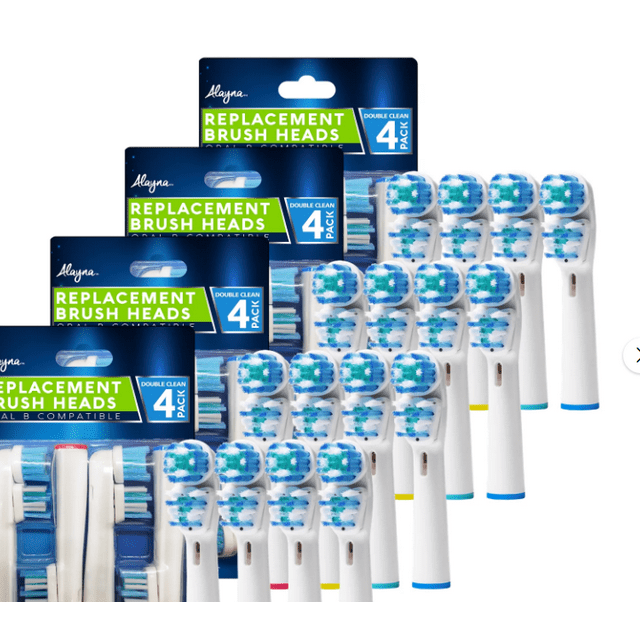 Replacement Brush Heads Compatible with OralB Braun Best Double Clean