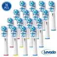 thumbnail image 1 of Alayna Double Clean Adult Plaque Removing Toothbrush Replacement Heads for Oral-B Electric Toothbrush, Pack of 16 Soft, 1 of 7
