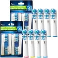Replacement Brush Heads Compatible with OralB Braun Best Double Clean, Pack of 8 Electric