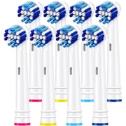 Alayna Replacement Toothbrush Heads Compatible with Oral B Braun Electric Toothbrushes, Pack of 8 Professional Style Precision Brush Head Refills for Pro 1000, 3000, 500, 7000, 8000, 9600, Plus