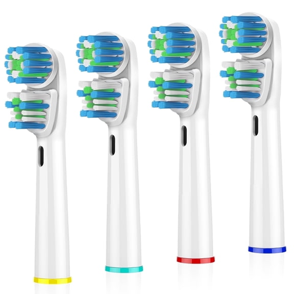 Replacement Brush Heads Compatible with Oral B- Double Clean Design, 4Pack