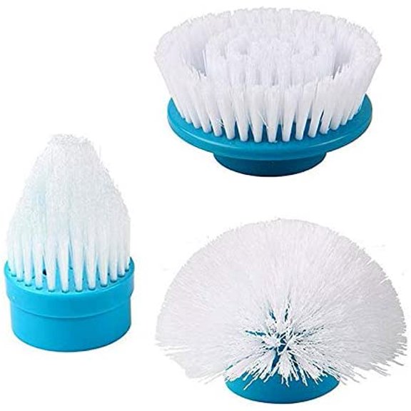 Replacement Brush Heads for Hurricane Spin Scrubber with Multi-Function Set of 3Flat,Dome,Corner and Adapter for Bathroom, Floor, Wall and Kitchen