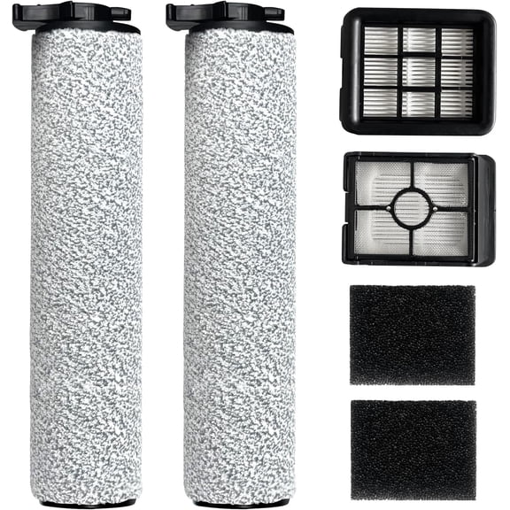 Replacement Brush Roller Filter Set For Bissell CrossWave HF3 3654 3649A Vacuum Cleaner, Efficient Cleaner Filter Set Compatible with Bissell HF3 (2 Brush Roller and 2 Filter and 2 Sponges)