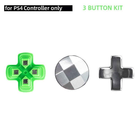 Replacement Bullet Buttons & Controller Thumbsticks Repair Kit Compatible with PlayStation PS4/PS5 Controller - Metal Adjustable Repair Kit-3PCS For PS4