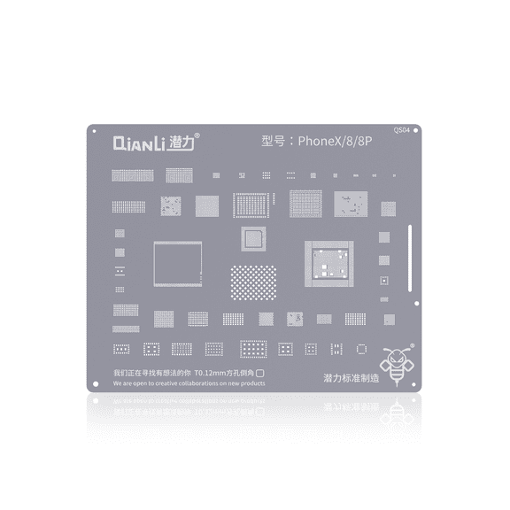 Replacement Bumblebee Stencil (QS04) For iPhone X / 8 / 8 Plus (Qianli)