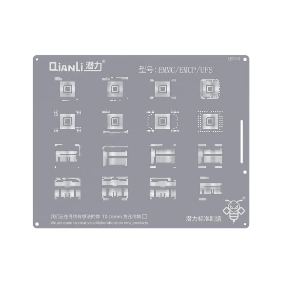 Replacement Bumblebee Stencil (QS163) For EMMC/EMCP/UFS (Qianli)