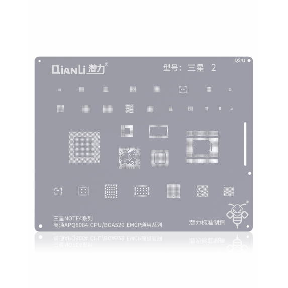 Replacement Bumblebee Stencil (QS41) For Samsung Galaxy Note 4 (Qualcomm APQ8084) (CPU / BGA529 / EMCP) Universal Series (Qianli)