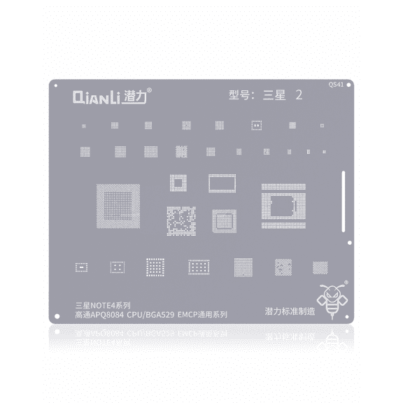 Replacement Bumblebee Stencil (QS41) For Samsung Galaxy Note 4 (Qualcomm APQ8084) (CPU / BGA529 / EMCP) Universal Series (Qianli)