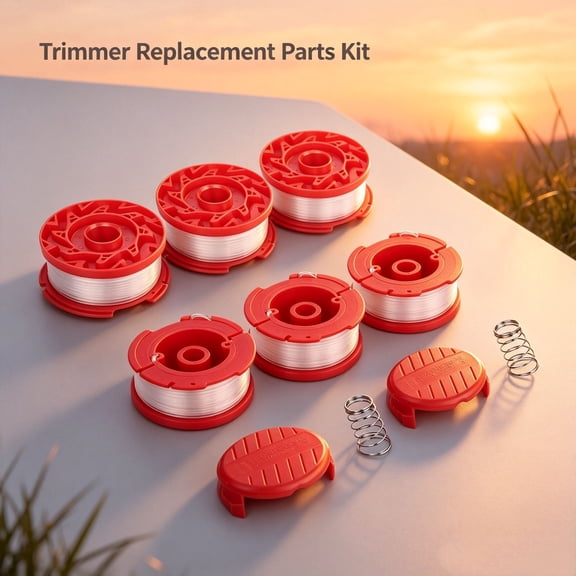 Replacement CMZST0653 Trimmer Line Spool 30ft 0.065 Inch Compatible with Craftsman Electric Weed Trimmer Models CMCST900 CMESTA900 CMESTE920 CMZST98020 CMCST915 CMEST913 Cap CMZST120SC(6 pcs+2 pcs)