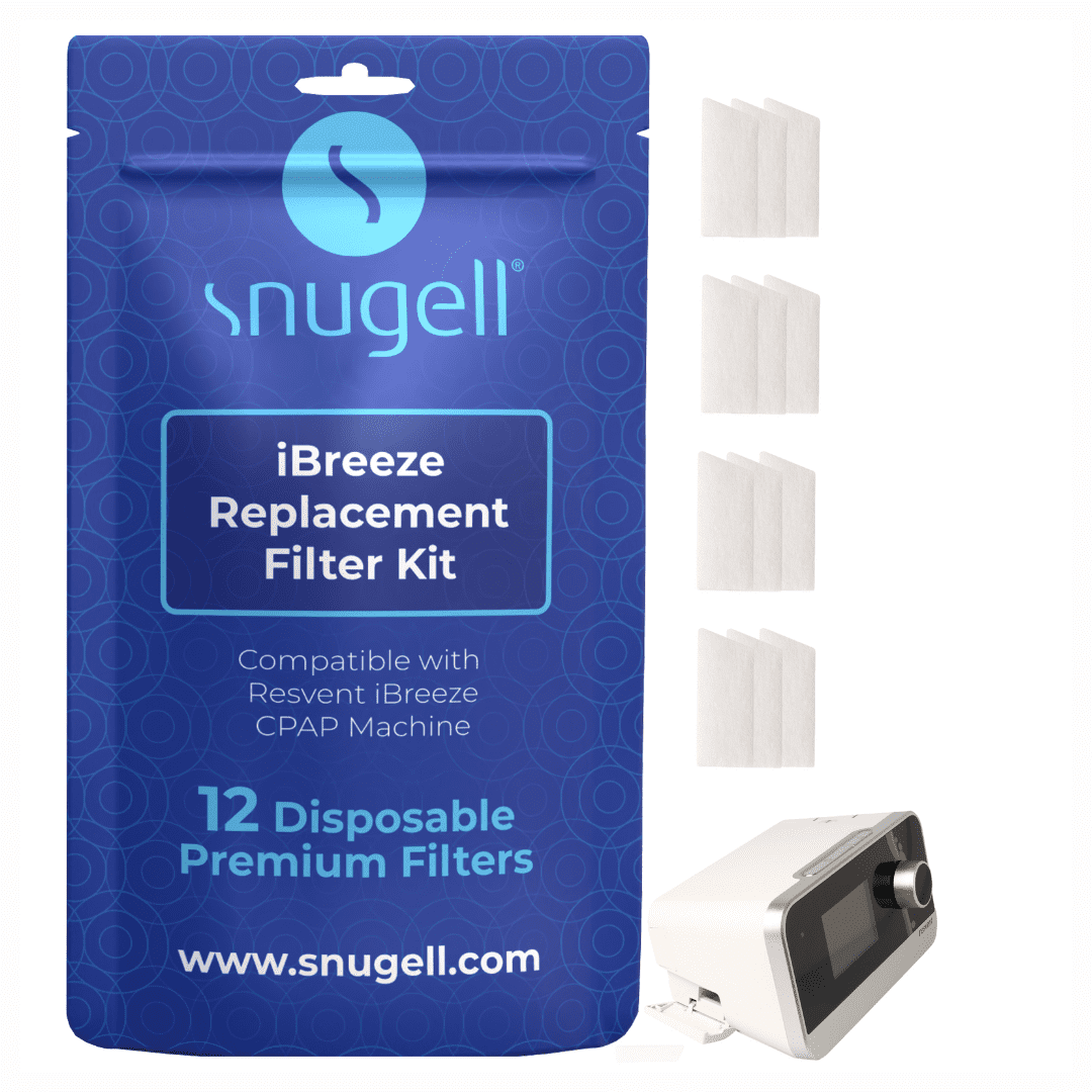 Replacement CPAP Filter for Resvent iBreeze by Snugell (12-Pack) - Made in USA - Durable - Convinient for Travel and Home - Designed to be Replaced Bi-Weekly