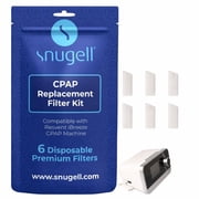 Snugell Resvent iBreeze CPAP Filters   6-Pack   Ultra-Fine, Durable, Travel-Friendly & Ideal for Home Use  Replace Bi-Weekly for Consistent Filtration and Optimal CPAP Machine Performance
