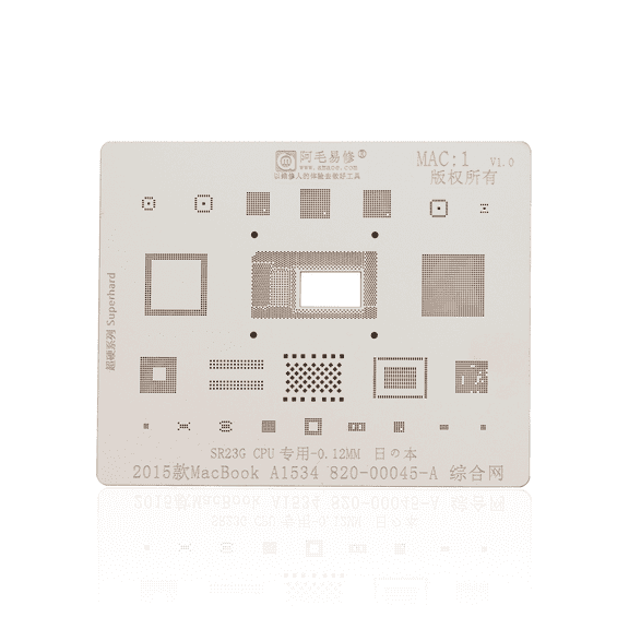Replacement CPU Stencil Compatible For MacBook Retina 12" (A1534 / SR23G: 2015) (MAC 1)
