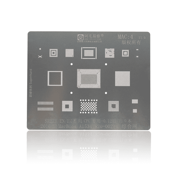 Replacement CPU Stencil Compatible For MacBook Retina 12" (A1534 / SR2ZY: 2016) (MAC 4)