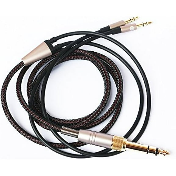 Replacement Cable Compatible with Hifiman HE4XX, HE-400i (The Latest Version with Both 3.5mm Plug) Headphones 3.5mm / 6.35mm to Dual 3.5mm Jack Male Cord 3meters/9.9ft