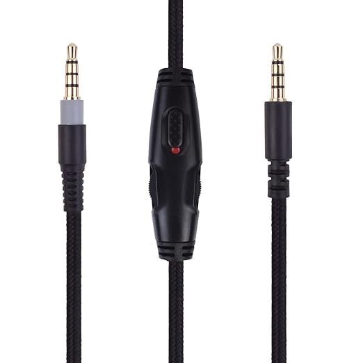 Replacement Cable Compatible with Kingston Hyperx Cloud Mix Alpha Gaming Headset, Volume Control Inline Mute, Detachable/Removable 3.5mm Audio Aux Cord Wire(No Mic, 4.9Ft)