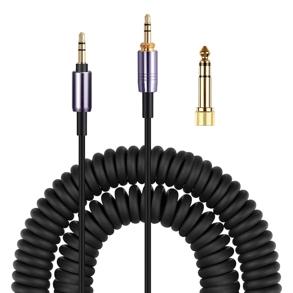Replacement Cable Cord for WH-XB910N/MDR-XB950BT/WH-1000XM3 XM2 XM4 Headphones Extended Coiled Wire Line
