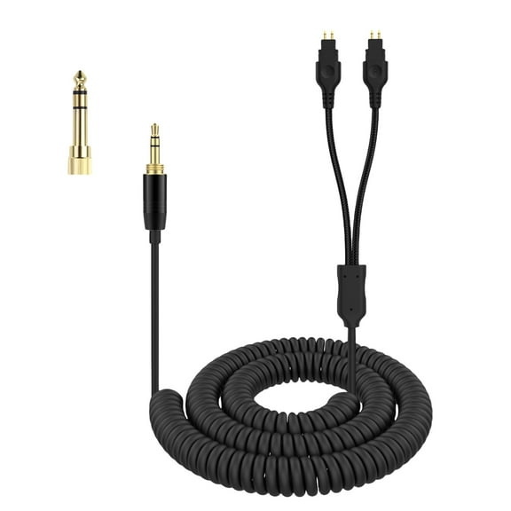 Replacement Cable For HD580 HD650 HD660S HD6XX Headphones Cable Adjustable Spring Design AntiInterference