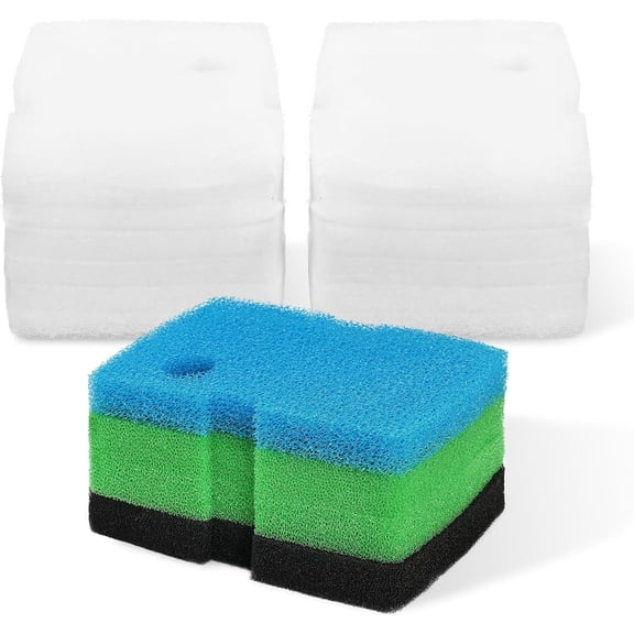 Replacement Canister Filter Pads Compatible with Cascade 1200/1500 CCF4UL/CCF5UL Generic Floss Aquarium Sponge Media