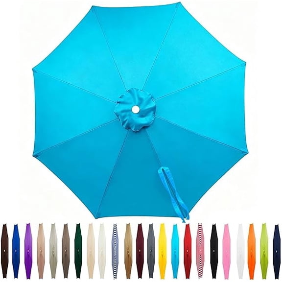 Replacement Canopy 6/8 Ribs Offset Umbrella Top 7.5-11ft Waterproof Round
