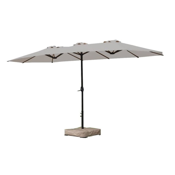 Replacement Canopy Compatible with the Real Living Triple Vent Umbrella 15ft Sold at Big Lots Fits Model Numbers: BS17031, BS19080-LI, BS19080-RE, BS19080-NA, BS19080-GE, BS21107 - Slate Gray