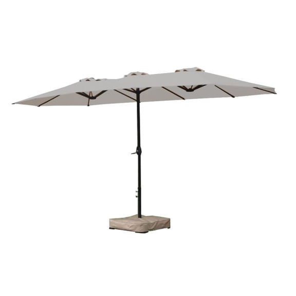 Replacement Canopy Compatible with the Real Living Triple Vent Umbrella 15ft Sold at Big Lots Fits Model Numbers: BS17031, BS19080-LI, BS19080-RE, BS19080-NA, BS19080-GE, BS21107 - Slate Gray