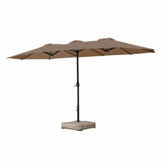 Replacement Canopy Compatible with the Real Living Triple Vent Umbrella 15ft Sold at Big Lots Fits Model Numbers: BS17031, BS19080-LI, BS19080-RE, BS19080-NA, BS19080-GE, BS21107 - Nutmeg