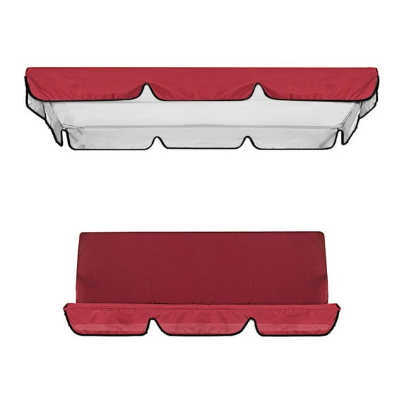 Replacement Canopy Swing Seat Chair of 3 Seaters Waterproof/Uv Resistant Patio Garden Swing Top Hammock Cover Roof for Outdoor Yard Poolside Balcony