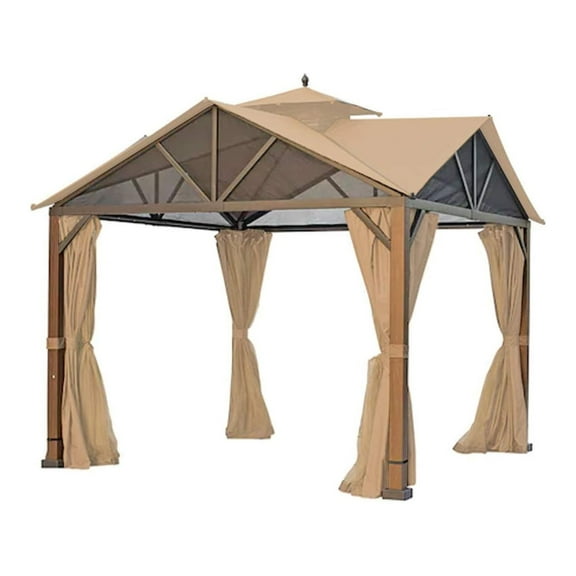 Replacement Canopy Top Cover Compatible with The Style Selections Pitched Roof Gazebo - Upgraded Riplock 350 Fabric - Will Fit Models TPGAZ2307, TPGAZ2307A, TPGAZ2307B, TPGAZ2307D