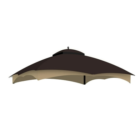 Replacement Canopy Top Cover for 10'X12' Gazebo Double Tiers for Outdoor Garden Patio Sunshade,Brown
