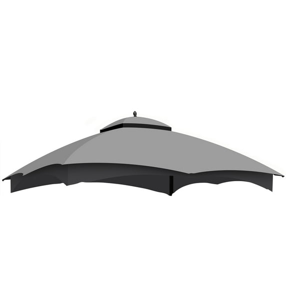 Replacement Canopy Top for Heavy Duty Gazebo Roof Gazebo Top with Air Vent 10X12 Gazebo CoverReplacement Top Only (Grey)