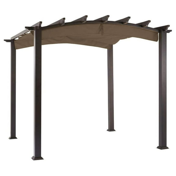 Replacement Canopy for The Hampton Bay Arched Pergola - Riplock 350 - Nutmeg