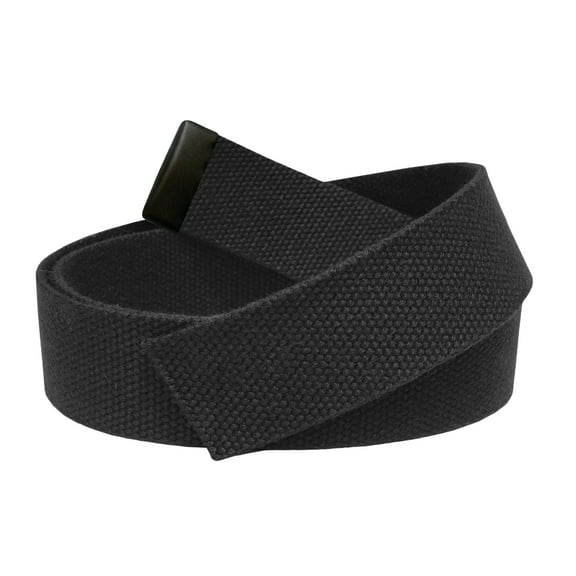 Replacement Canvas Web Belt 1.25 Military Width Black Tip X-Large Black