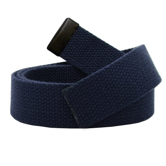 Replacement Canvas Web Belt 1.25 Military Width Black Tip X-Large Navy