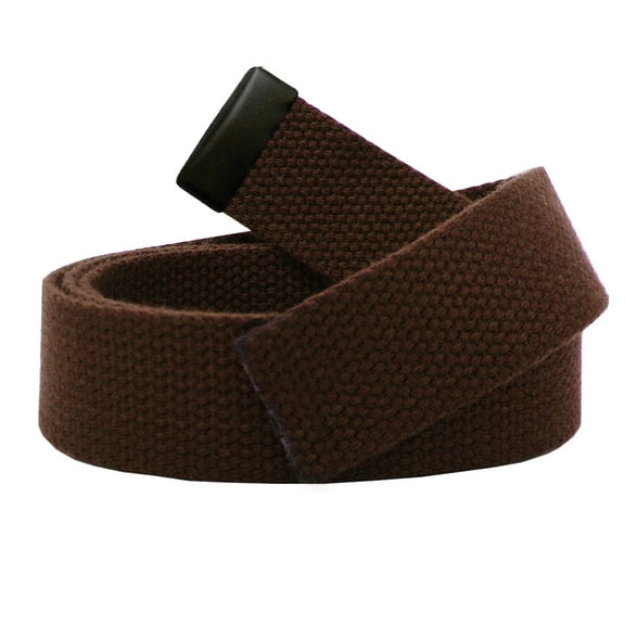 Replacement Canvas Web Belt 1.25 Military Width Black Tip XX-Large Brown
