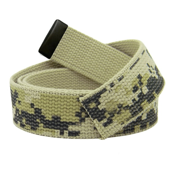 Replacement Canvas Web Belt 1.25 Military Width Black Tip XXX-Large Digital Camo