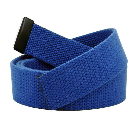 Replacement Canvas Web Belt 1.25 Military Width Black Tip XXX-Large Royal Blue