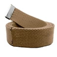 thumbnail image 1 of Replacement Canvas Web Belt 1.25 Military Width Silver Tip X-Large Khaki, 1 of 3