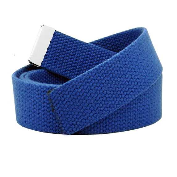 Replacement Canvas Web Belt 1.25 Military Width Silver Tip XX-Large Royal Blue