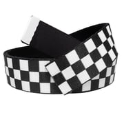 Replacement Canvas Web Belt 1.25 Military Width Silver Tip -Large Checkered