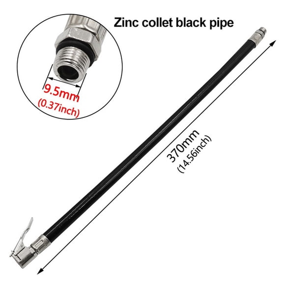 X AUTOHAUX 60cm Tire Inflator Hose Adapter - M8x0.8 Thread, 2-in-1 Inflation/Deflation Tool For Car Bike