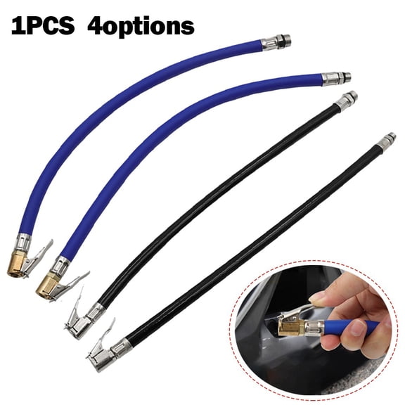 Replacement Car Auto Tire Tyre Inflator Pump Hose Adapter Pipe Tools Black 12.5Mm YIWEI