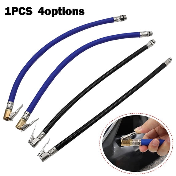 Replacement Car Auto Tire Tyre Inflator Pump Hose Adapter Pipe Tools Black 9.5Mm