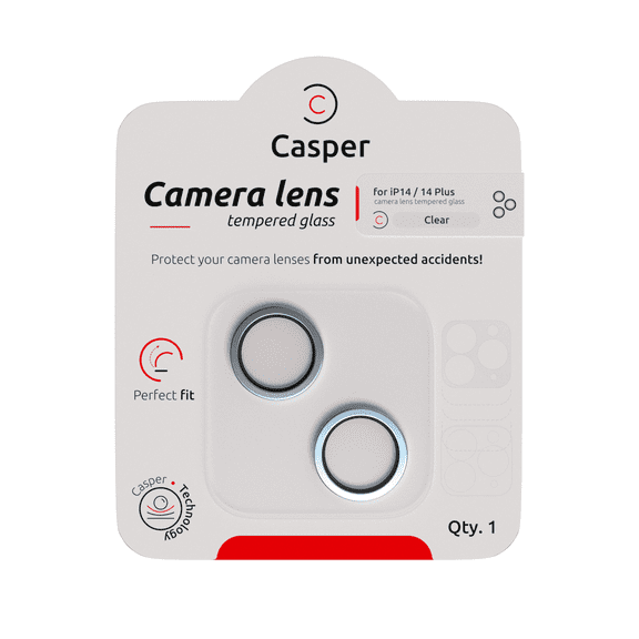 Replacement Casper Camera Lens Protector Compatible For iPhone 14 / 14 Plus (Blue) (Clear)