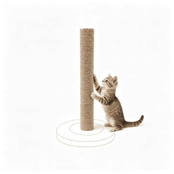 Replacement Cat Scratching Sisal Post Cat Tree Cat Scratching Post Extension Post with M8 Screw Replacement Cat Scratching Post Part