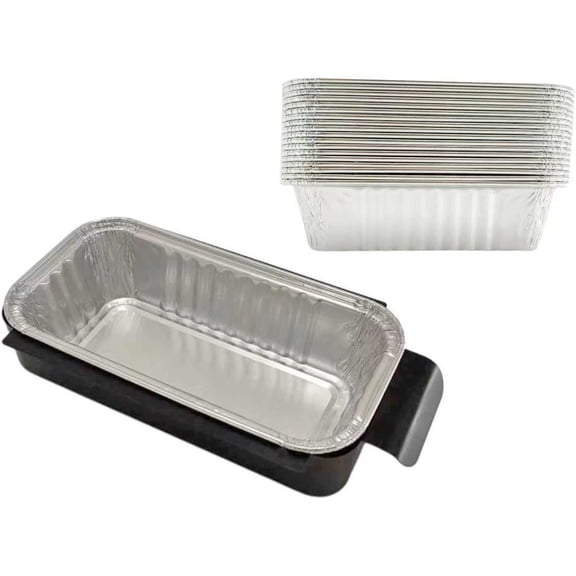 Replacement Charbroil 9328812P06 Metal Disposable Grill Grease Cup Holder Drips pan (Black Holder & 10-Liners)